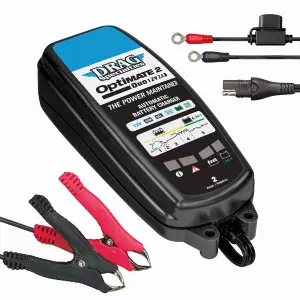 Chargeur de batterie Drag Specialties OPTIMATE 2 DUO EU - Bleu - 38070698