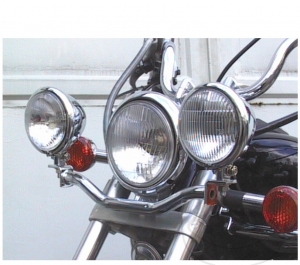 Chrome headlight bracket - Suzuki VS 1400 GLF Intruder Flat Handlebar ('87-'88) / VS 1400 GLP Intruder High Handlebar ('87-'03) 