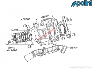 Cilinder set (diameter 44mm / 66,29cc) - Polini