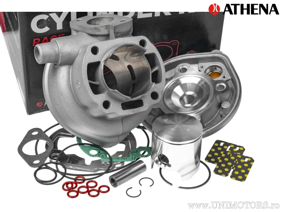 Cilindru complet Athena Racing Big Bore 80cc, cursă 43 mm, Minarelli LC, ax piston 12 mm - Athena