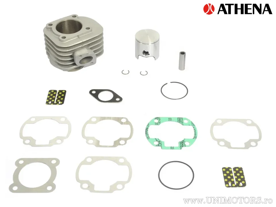 Cilindru complet Athena Racing Big Bore 80cc, cursă 43 mm, Minarelli orizontal AC, bolt 12 mm (fără chiulasă) - Athena