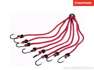 Cinghia elastica 8 teste 0,8 m x 8 mm rosso - JM