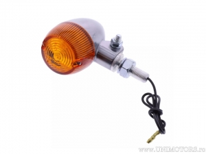 Clignotant BULLET 1 CHROME avec verre orange - Kellermann