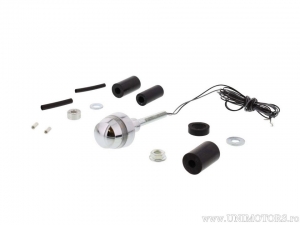 Clignotant LED BL 2000 CHROME avec lentille claire pour installation sur l'extrémité du guidon - Kellermann