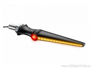 Clignotant LED + feu de freinage + feu de position Jetstream NOIR avec verre blanc longueur 118mm - Kellermann