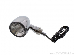 Clignotant LED + Feu de Position Bullet 1000 PL CHROM avec Verre Blanc - Kellermann