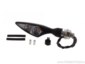 Clignotant LED Micro Rhombus Extreme BLACK avec verre blanc FD / SS - Kellermann
