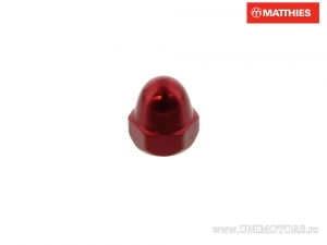 Closed nut Pro Bolt M4 x 0.70 mm red aluminum - JM