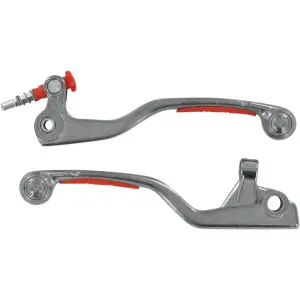 Clutch and brake lever set Competition silver / orange - KTM SX 65 / SX 85 17/14 / SX 85 19/16 ('04-'12) - Moose
