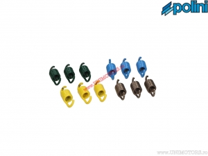 Clutch spring set (coil thickness 1.65mm / 1.7mm / 1.8mm / 2mm) - yellow / blue / green / black - Polini