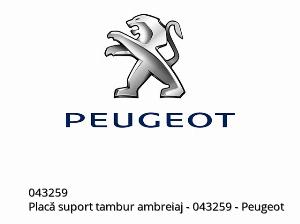CLUTCH SUPPORT DRUM PLATE - 043259 - Peugeot