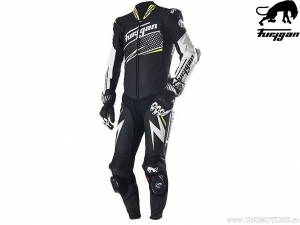 Combinaison moto Furygan Leather Ride Noir-Blanc-Jaune (noir-blanc-jaune) - Furygan