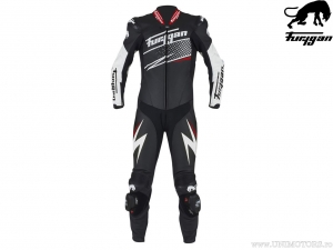 Combinezon moto Furygan Leather Ride Black-White-Red (negru-alb-rosu) - Furygan