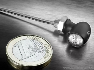 Complete LED Universal Chrome Stop Light Atto RB with Horizontal Mounting - Kellermann