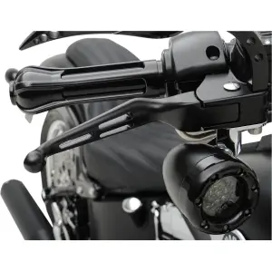 Conjunto de manetes com lâmina larga e ranhuras - Preto, Fosco - 06100142