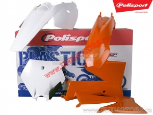 Conjunto de plásticos (brancos - laranjas) - KTM SX 85 ('06-'12) - Polisport
