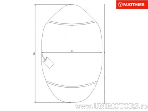 Copertura impermeabile per Maxi Scooter 90x144 cm nero - JM