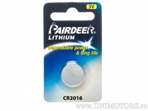 CR2016 lítium akkumulátor 3V 90mAh buborékcsomagolás - Pairdeer