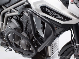 Crashbar - material: steel - color: black - Triumph Tiger 1200 / Explorer ('15-) - SW-Motech