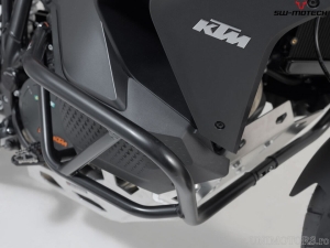 Crashbar - materiale: acciaio - colore: nero - KTM 1290 Super Adventure ('21-) - SW-Motech