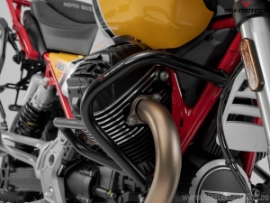 Crashbar - materiale: acciaio - colore: nero - Moto Guzzi V85 TT ('19-'23) - SW-Motech