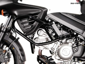 Crashbar - materiale: acciaio - colore: nero - Suzuki DL650 V-Strom ('11-) / XT ('14-) - SW-Motech