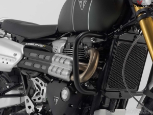 Crashbar - materiale: acciaio - colore: nero - Triumph Scrambler 1200 ('21-) - SW-Motech