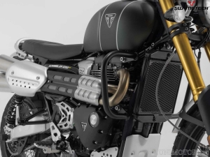 Crashbar - materiale: acciaio - colore: nero - Triumph Scrambler 1200 ('21-) - SW-Motech