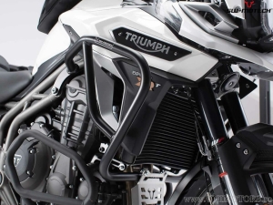 Crashbar - materiale: acciaio - colore: nero - Triumph Tiger 1200 / Explorer ('15-) - SW-Motech