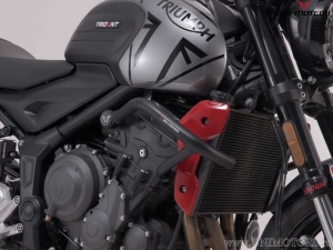 Crashbar - materiale: acciaio - colore: nero - Triumph Trident 660 ('21-) - SW-Motech