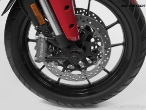 Crashpad eje rueda delantera set - material: poliamida - negro - Ducati Multistrada V4 ('20-) - SW-Motech