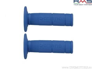 Cross-Enduro Handlebar Grips Set - Domino - Color: Blue (Length: 118 mm) - RMS
