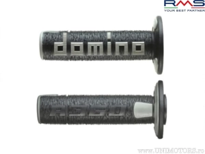Cross-Enduro Lenkergriffe Set - Domino - Farbe: Schwarz/Grau (Länge: 120 mm) - RMS