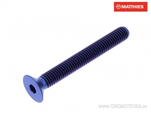 Csavar fedél behúzott hatszögű Pro Bolt M5 x 0.80 x 40 mm titán kék - JM