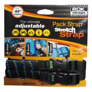 Curele reglabile ROK, MD 16 mm (Black + Blue/Green) - Oxford