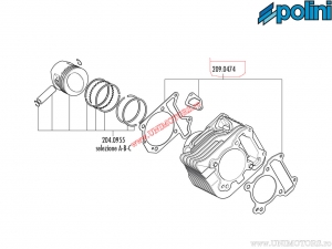 Cylinder gasket set (diameter 61mm) - 209.0474 - Polini