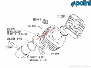 Cylinder kit (diameter 40,2mm / 49,9cc) - Polini