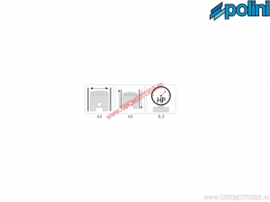 Cylinder kit (diameter 43mm / 63cc) - 1400065/10R - Polini