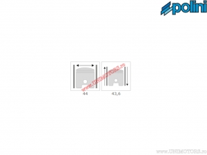 Cylinder set (diameter 44mm / 66.29cc) - Polini