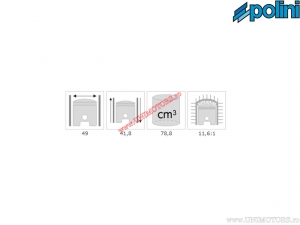 Cylinder set (diameter 49mm / 78.8cc) - Polini