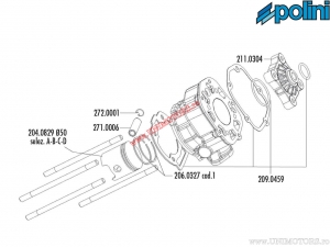 Cylinder Set (diameter 50mm / 78.6cc) - 109.0016 - Polini