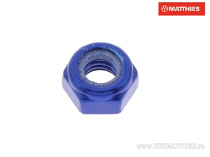 Dado autobloccante Pro Bolt M6 x 1.00 mm alluminio blu - JM