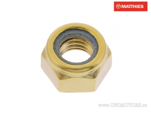 Dado autobloccante Pro Bolt M8 x 1.25 mm alluminio dorato - JM