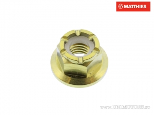 Dado con collare autobloccante Pro Bolt M5 x 0.80 mm titanio dorato - JM