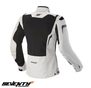 Damen Motorradjacke Touring Seventy Sommer Modell SD-JT46 Farbe: Weiß Eis/Schwarz - Weiß Eis/Schwarz, S (55/56cm)