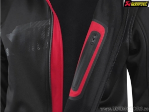 Dames Soft Shell Jas Corpo - Maat: M - Materiaal: 100% polyester - Kleur: Zwart/Rood - Akrapovič