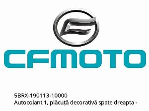 DECAL 1, REAR RH DECO PLATE - 5BRX-190113-10000 - CFMOTO