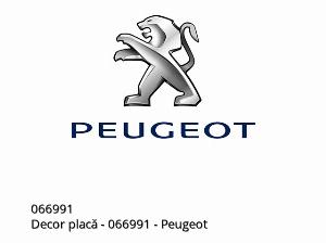 Decoración placa - 066991 - Peugeot