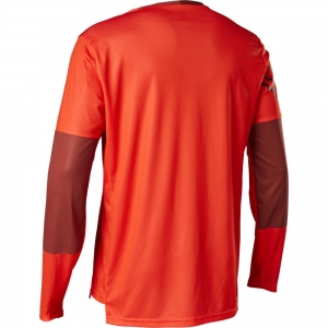 DEFEND LS JERSEY MOTH [FLO RED]: Größe - S