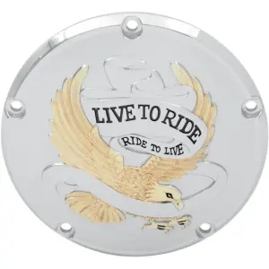 Derbydeckel "Live To Ride" - Gold, Silber - 11070158
